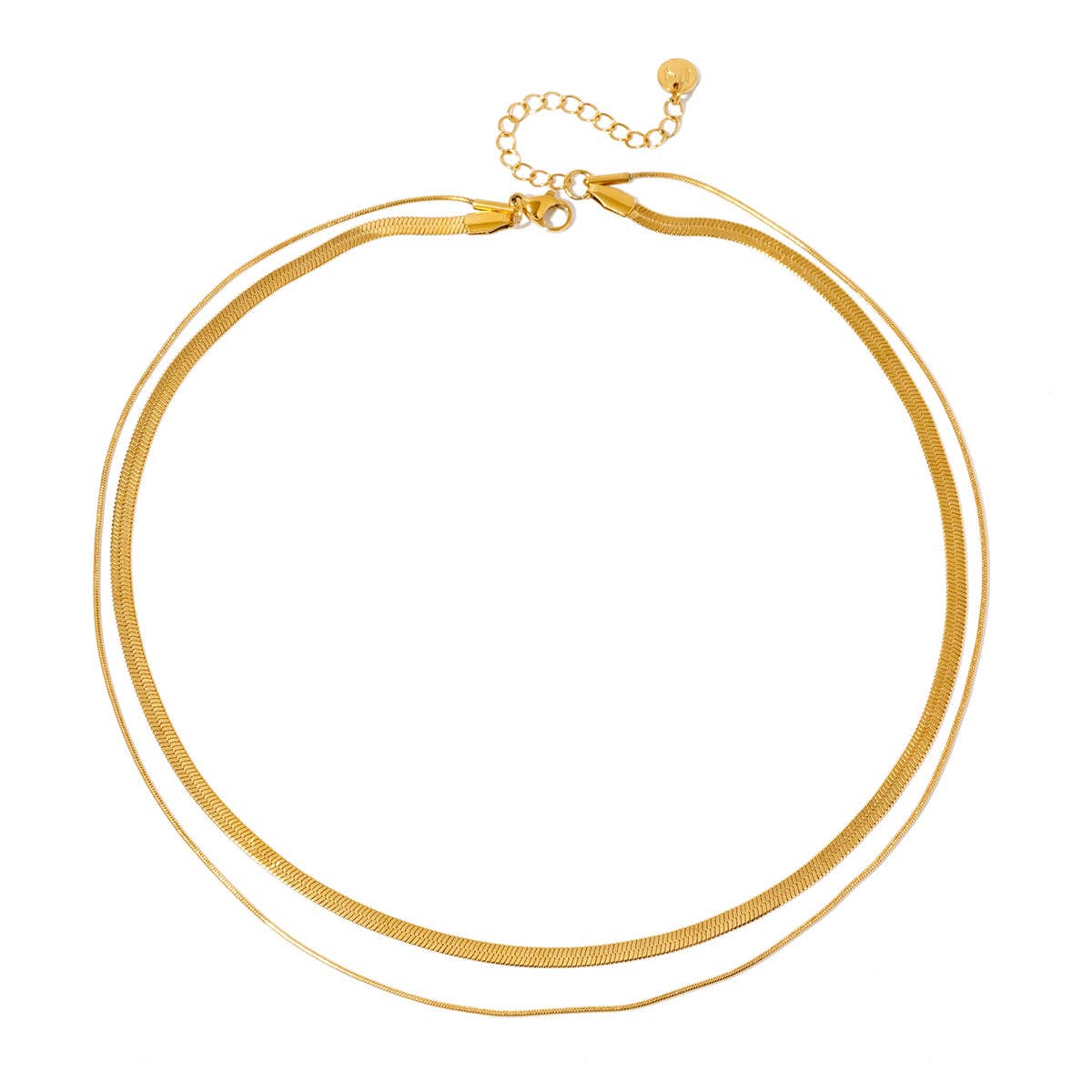 Brooke Layered Chain Necklace in Silver