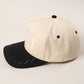 WIFEY Two-Tone Canvas Trucker Hat with Bay Leaf in Black