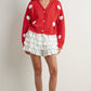 Tayler Layered Ruffled Eyelet Mini Skort in White