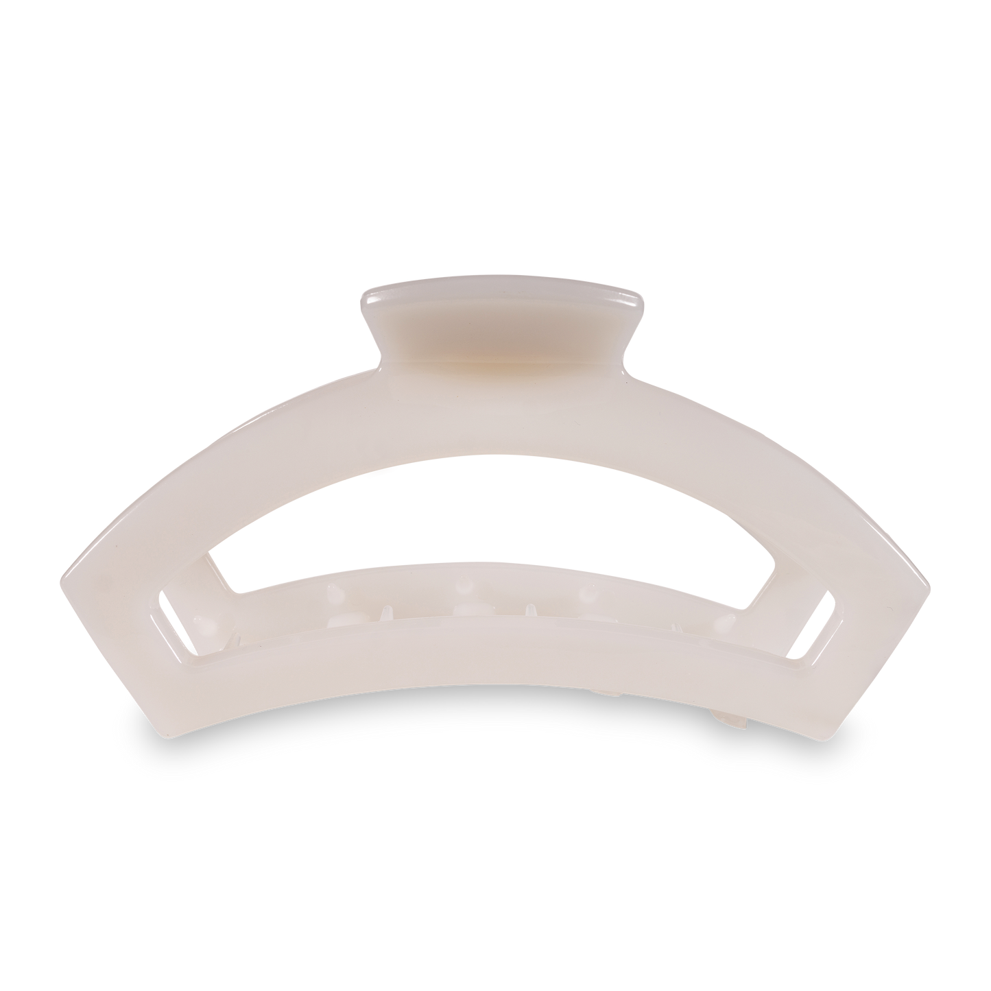 Open Hair Clip Large in Coconut White