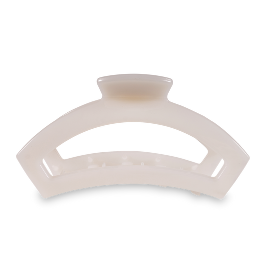Open Hair Clip Large in Coconut White