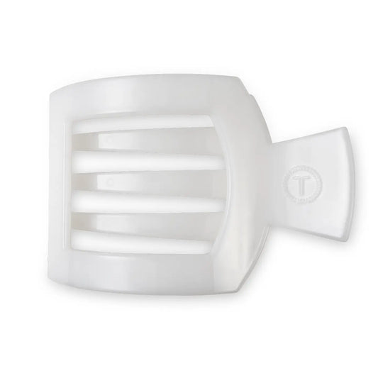 Square Flat Hair Clip | Large | Coconut White