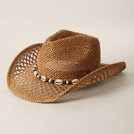 Coastal Paper Straw Cowboy Hat