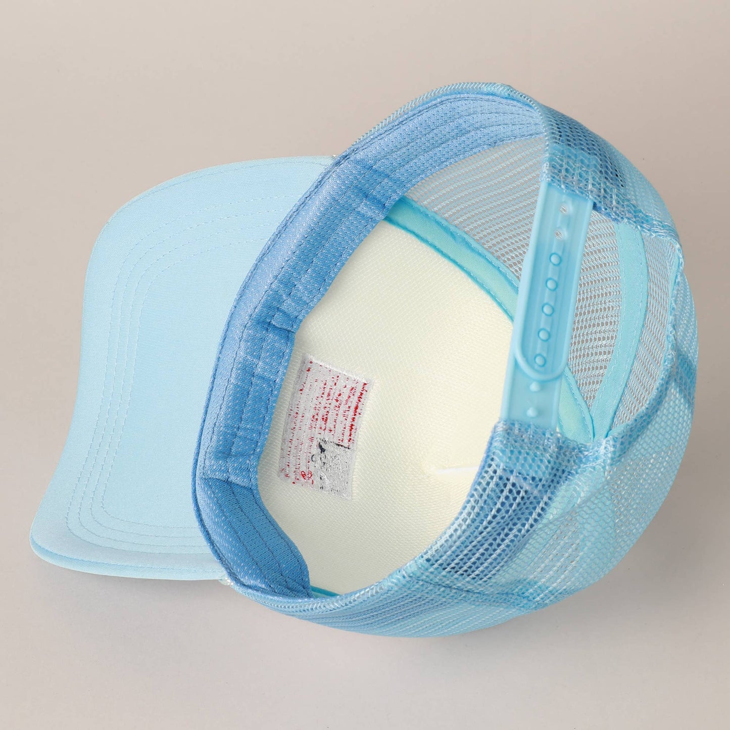 American Flag Trucker Hat in Light Blue