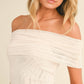 Taren Foldover Mini Ivory Dress with Lining