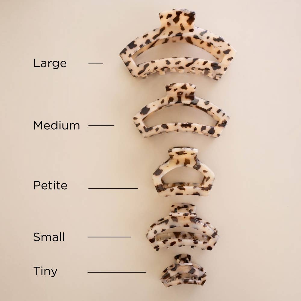 Open Blonde Tortoise Petite Hair Clip