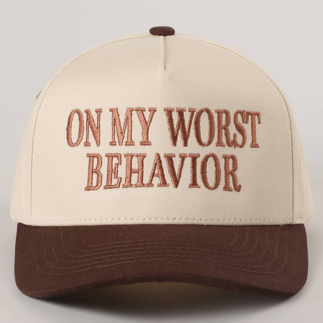 ON MY WORST BEHAVIOR Trucker Hat