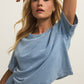 Curran Knit Denim Sweatshirt Tee