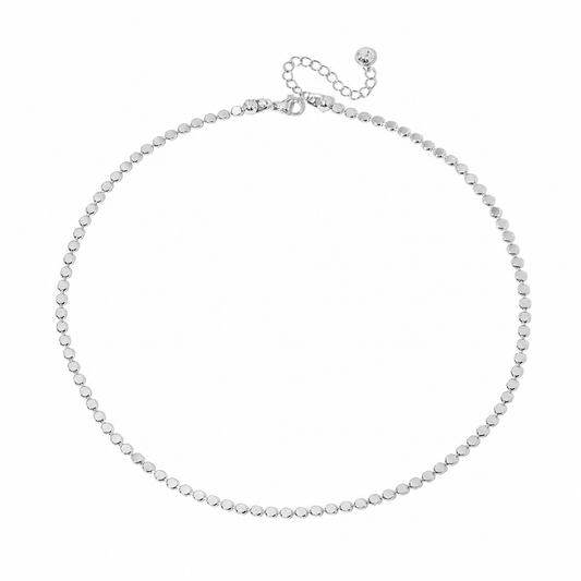 Dakota Disc Chain Necklace in Silver