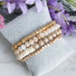 Bracelet Stack in Neutral Brown