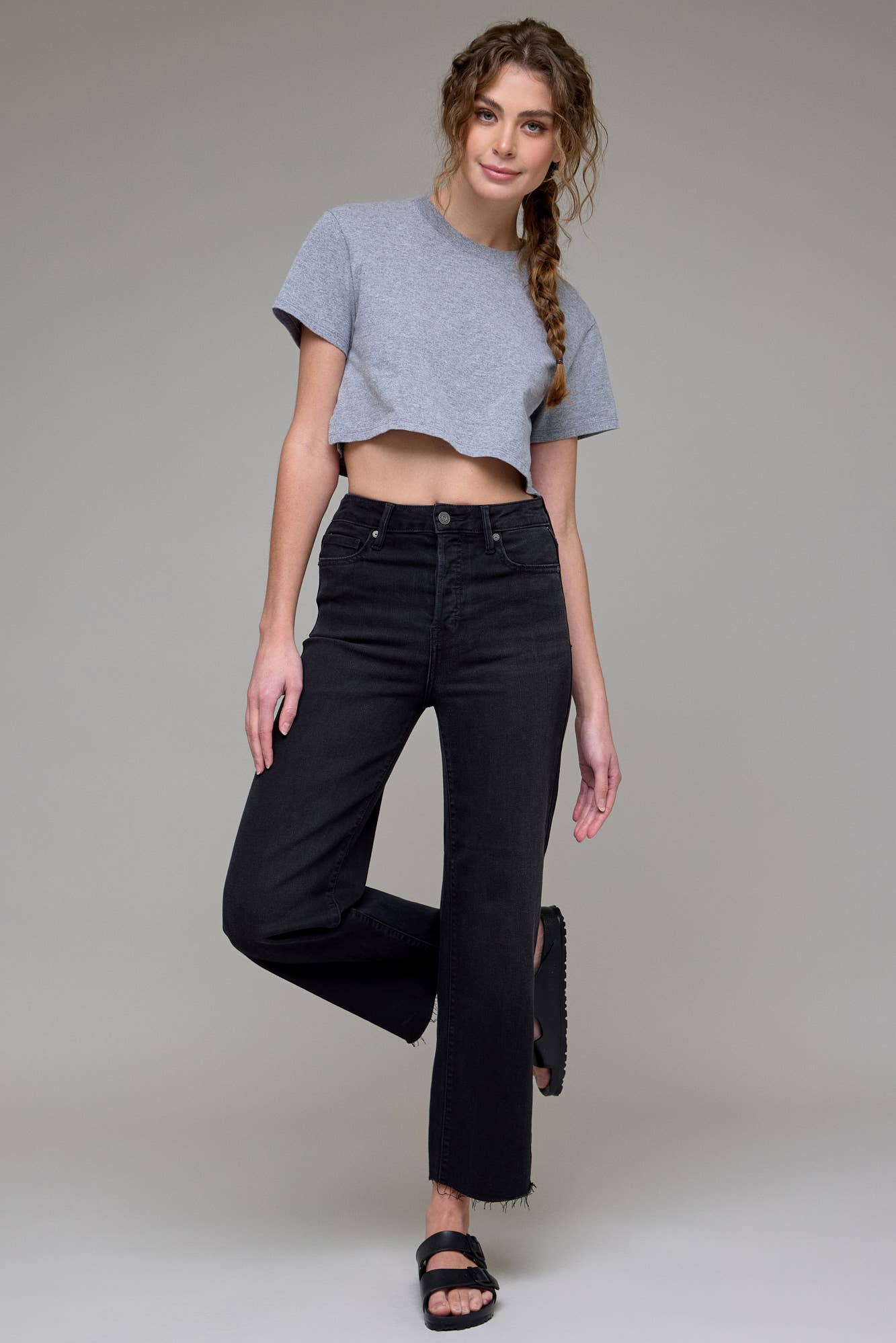 Black Hidden Denim Clean Stretch Straight Leg Jeans