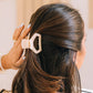 Open Almond Beige Petite Hair Clip