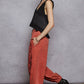 Kristina Floral Embroidered Joggers in Dried Apple