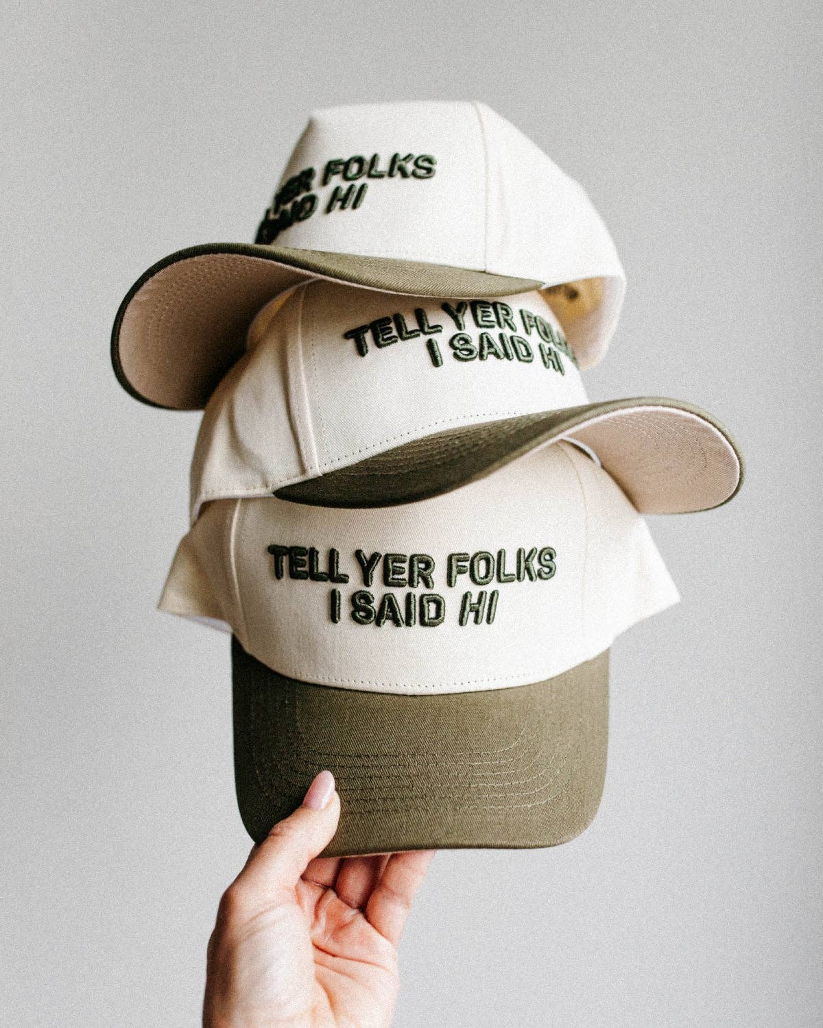 Tell Yer Folks I Said Hi Embroidered Trucker Hat