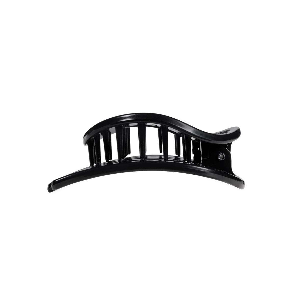 Flat Circle Hair Clip Medium Jet Black