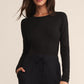Black Second Skin Crew Long Sleeve
