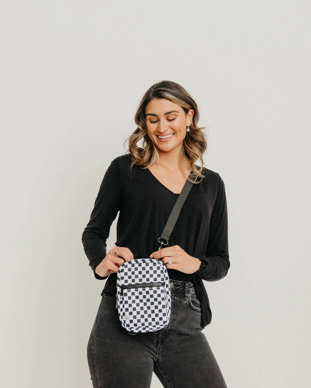 Rally Crossbody Sling in Checkered