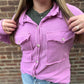 Piper Front Pocket Terry Jacket in Lavender