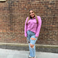 Piper Front Pocket Terry Jacket in Lavender
