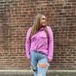 Piper Front Pocket Terry Jacket in Lavender
