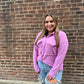 Piper Front Pocket Terry Jacket in Lavender