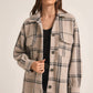 Toni Plaid Tucker Jacket in Crystal Grey