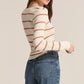 Scarlett Rib Henley in Sea Salt