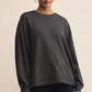 Modern Weekender Crewneck in Charcoal Heather