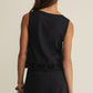 Charlene Embroidery Top in Black