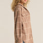 Toni Plaid Tucker Jacket in Heather Taupe
