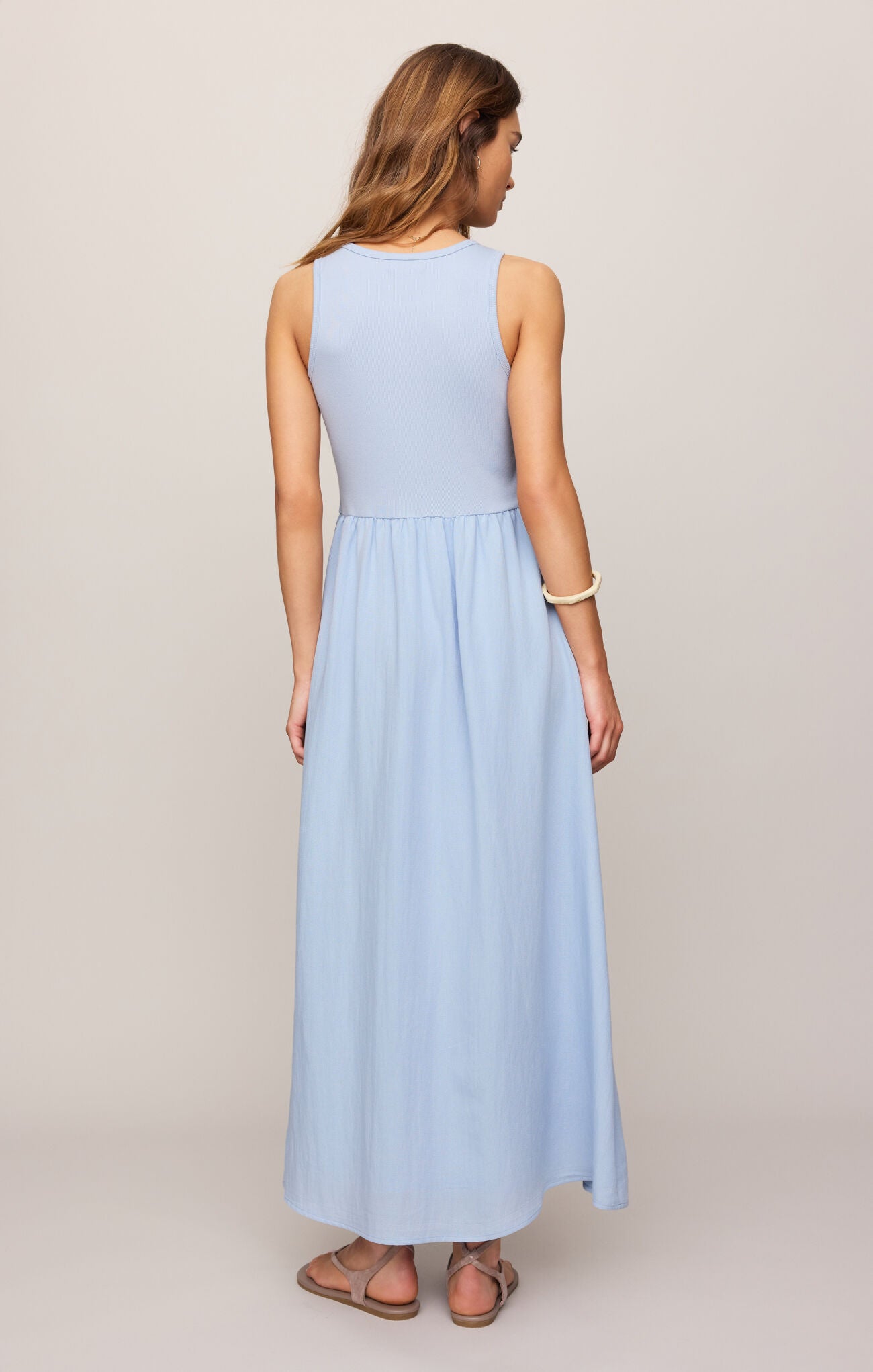 Charlotte Midi Dress in Light Blue