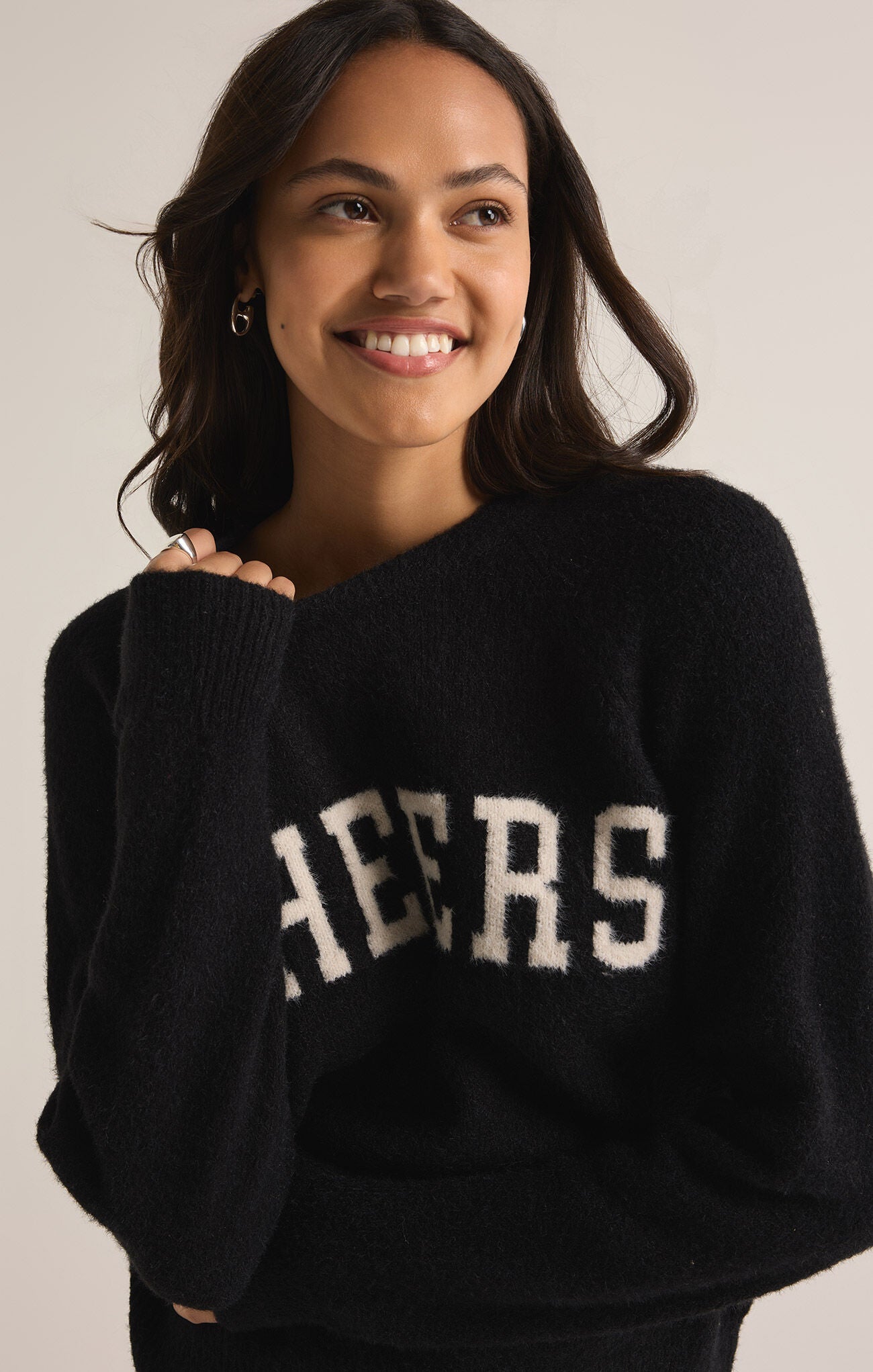 Lizzy Cheers Sweater in Black