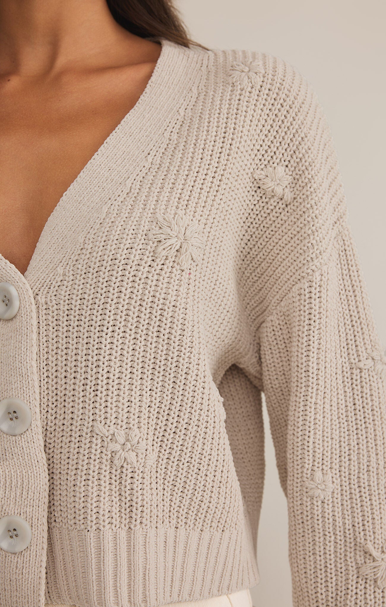 Fleur Cardigan in Parchment