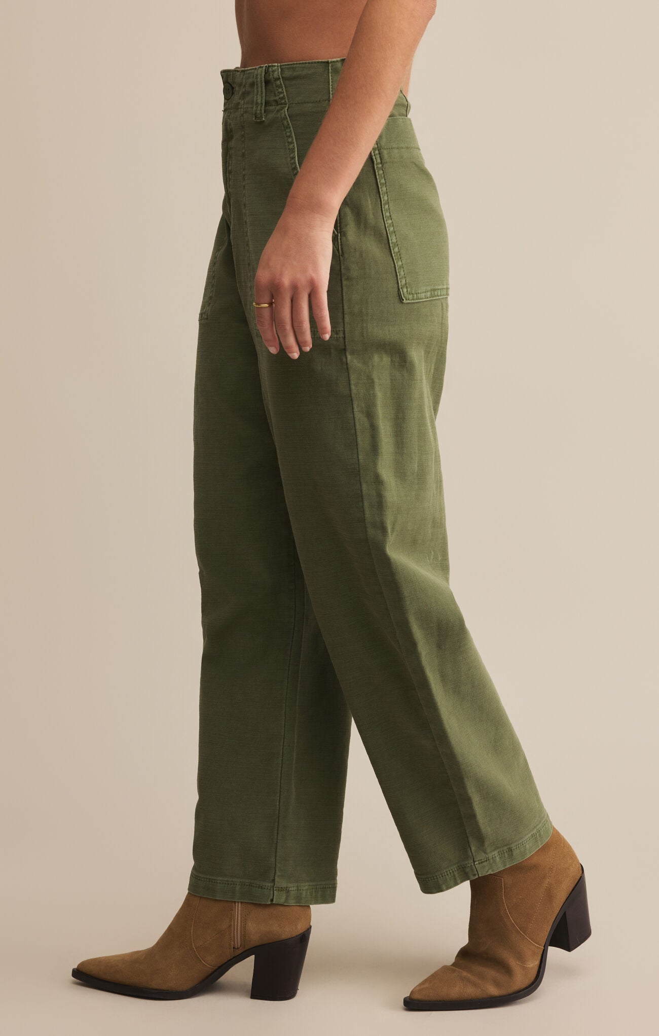 Josee Olive Twill Pants