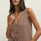 Noelle Textured Tank Top in Milk Shake