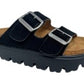 Jazmin Taupe Platform Sandals in Black