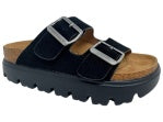 Jazmin Taupe Platform Sandals in Black