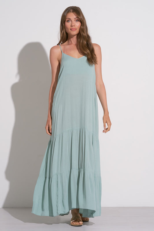 Tori Teal Maxi Dress Layered