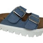 Jazmin Taupe Platform Sandals in Navy