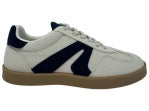 Retro Sneakers in Tan and Navy