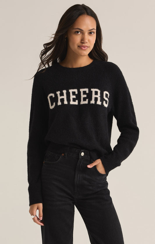 Lizzy Cheers Sweater in Black