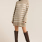 Fin Stripe Sweater Dress Heather Taupe