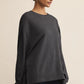Modern Weekender Crewneck in Charcoal Heather