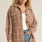 Toni Plaid Tucker Jacket in Heather Taupe