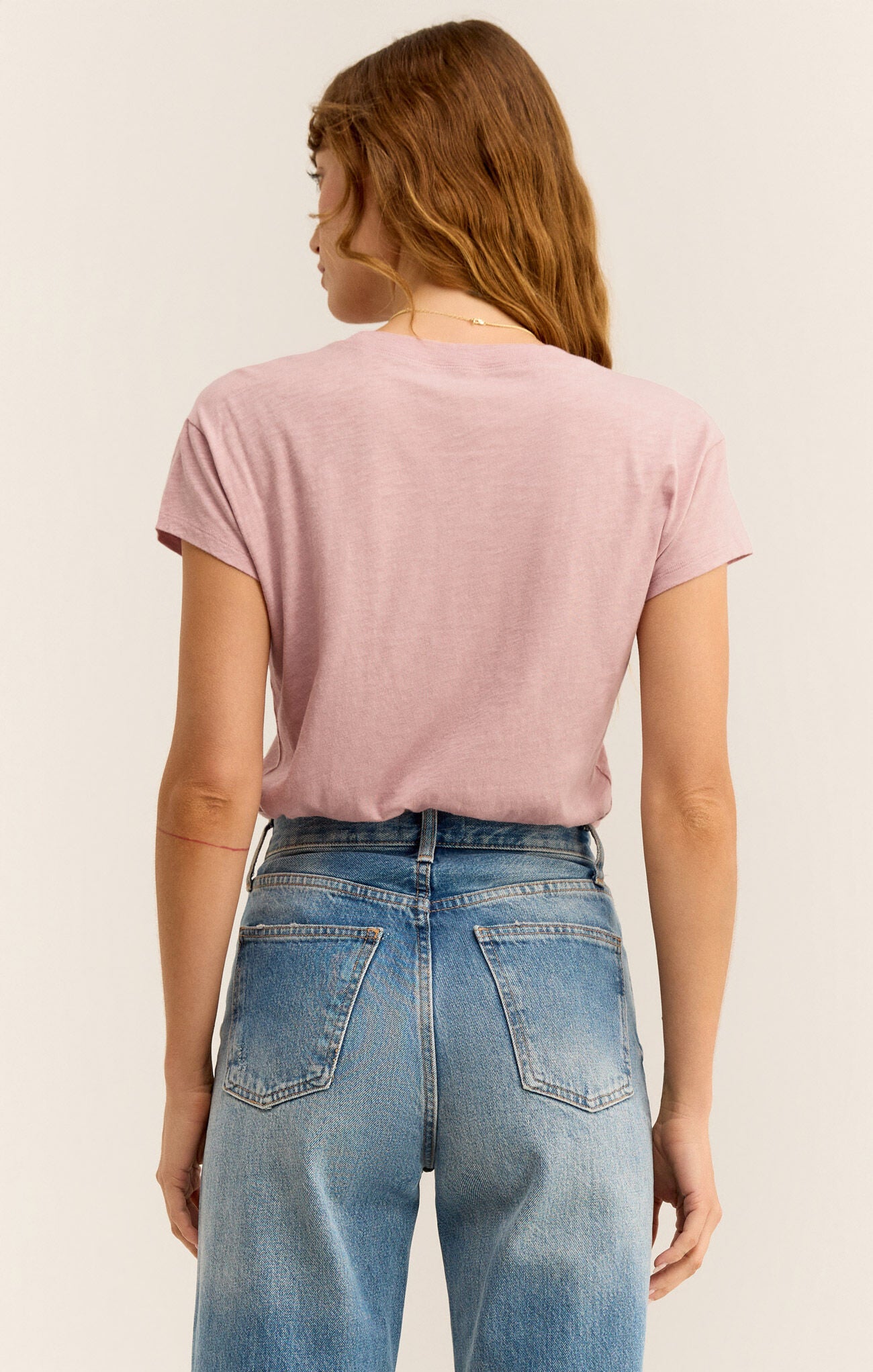 Torrie Modern Slub Tee in Lilac Gray