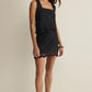 Charlene Embroidery Top in Black