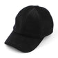Corduroy Criss-Cross Pony Cap in Black